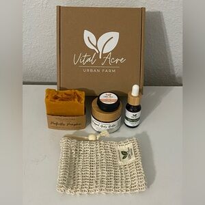 NIB Vital Acre Urban Farm Holistic Skincare Starter Bundle Farm to-skin products
